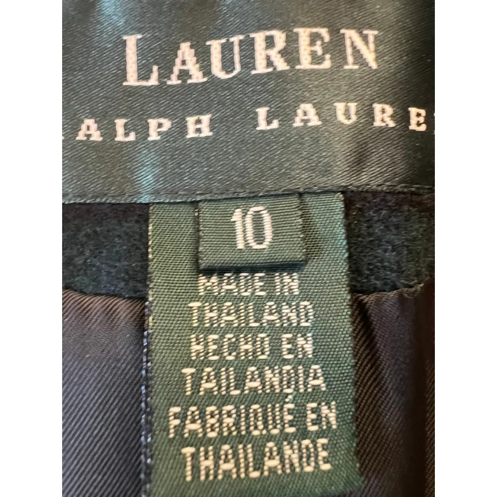 Lauren Ralph Lauren Plaid Blazer, Size 10, Blue & Green Wool & Cashmere - Picture 5 of 6